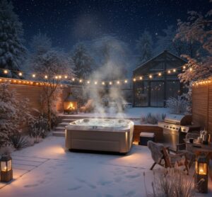 هیتر جکوزی فضای باز در زمستان چگونه اقتصادی گرم کنیم