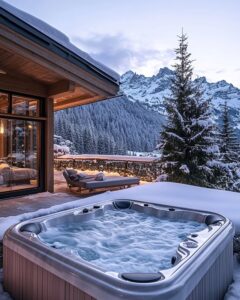 هیتر جکوزی فضای باز در زمستان